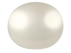 Cultured Pearls Pair Button Half Drilled 7-7.5mm, White, Freshwater