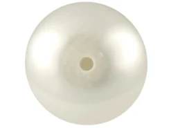 Cultured Pearls Pair Button Half Drilled 7-7.5mm, White, Freshwater