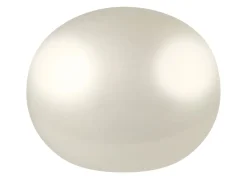 Cultured Pearls Pair Button Half Drilled 9-9.5mm, White, Freshwater