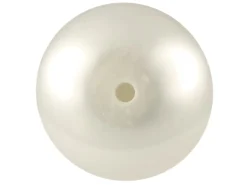 Cultured Pearls Pair Button Half Drilled 9-9.5mm, White, Freshwater