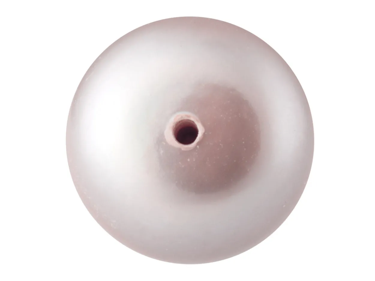 Cultured Pearls Pair Button Half Drilled 5.5-6mm, Pink, Freshwater
