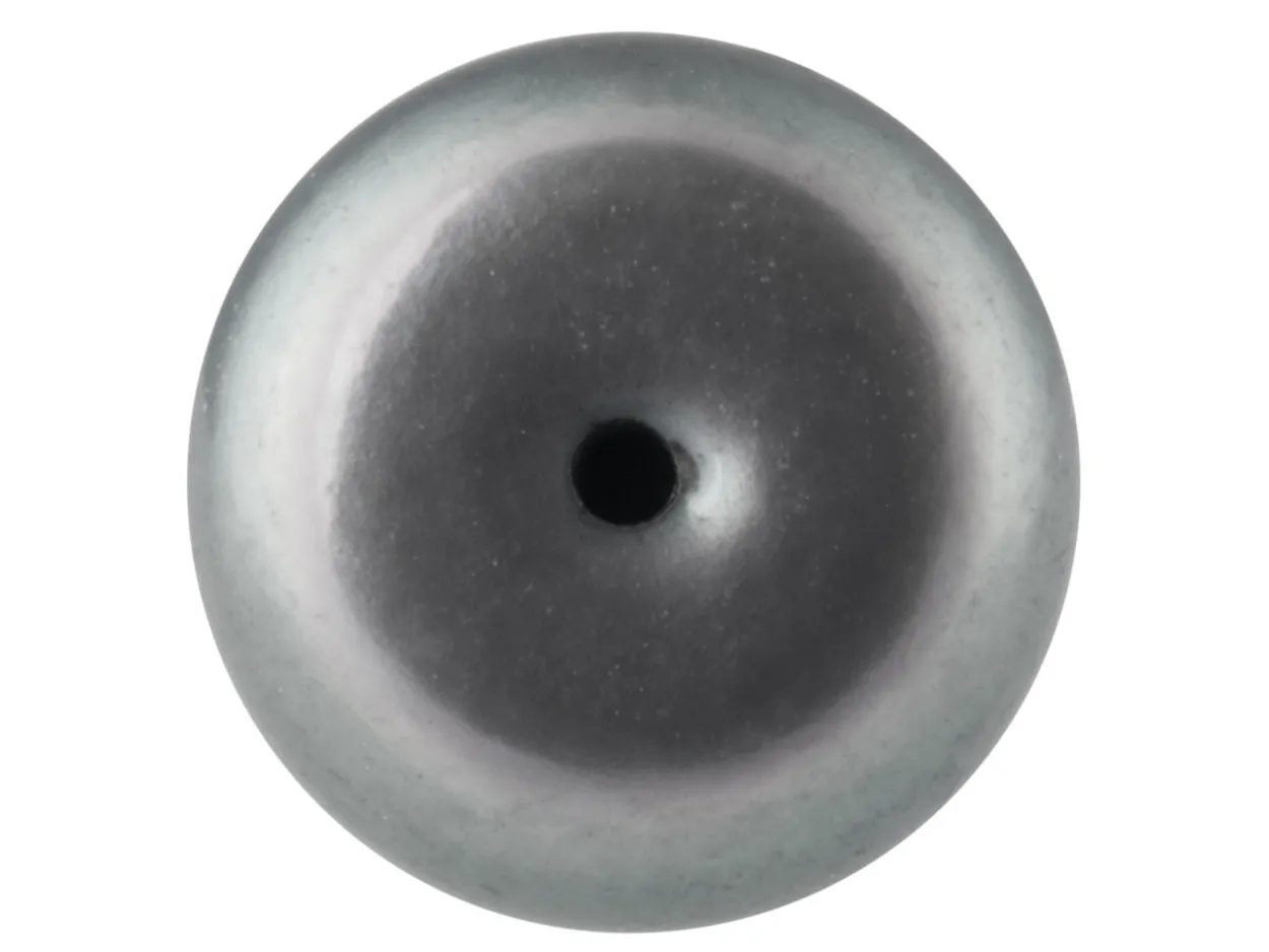 Cultured Pearls Pair Button Half Drilled 8.5-9mm, Peacock Grey, Freshwater