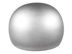 Cultured Pearls Pair Button Half Drilled 9-9.5mm, Silver Grey, Freshwater