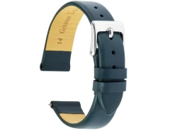 Dark Blue Genuine Calf Leather Watch Strap, 14mm