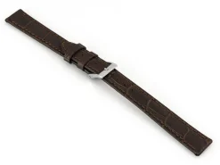 Dark Brown Bolle Genuine Leather Watch Strap, 16mm