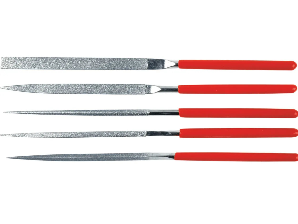 Diamond Files Set Of 5, 140mm/5.5"
