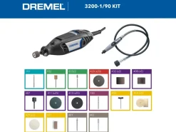 Dremel 3200 Rotary Drill Kit And Flexshaft With 90 Accessories