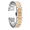 Dual Tone Stainless Steel And Gold Bracelet, Centre Clasp, 20mm