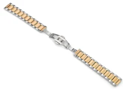 Dual Tone Stainless Steel And Gold Bracelet, Centre Clasp, 20mm