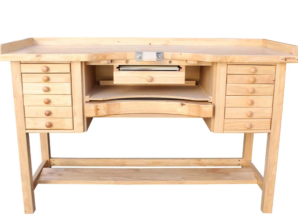 Durston Jewellers Goldsmiths Hardwood Workbench, Superior Double