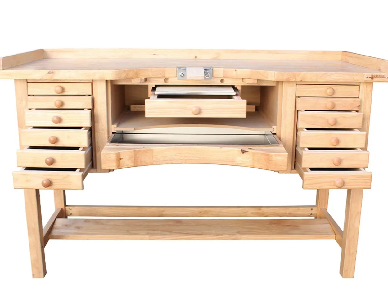 Durston Jewellers Goldsmiths Hardwood Workbench, Superior Double