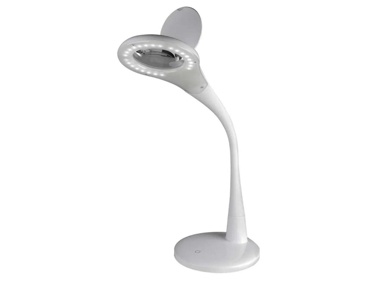 Durston LED Jewellers Magnifying Table Lamp, White
