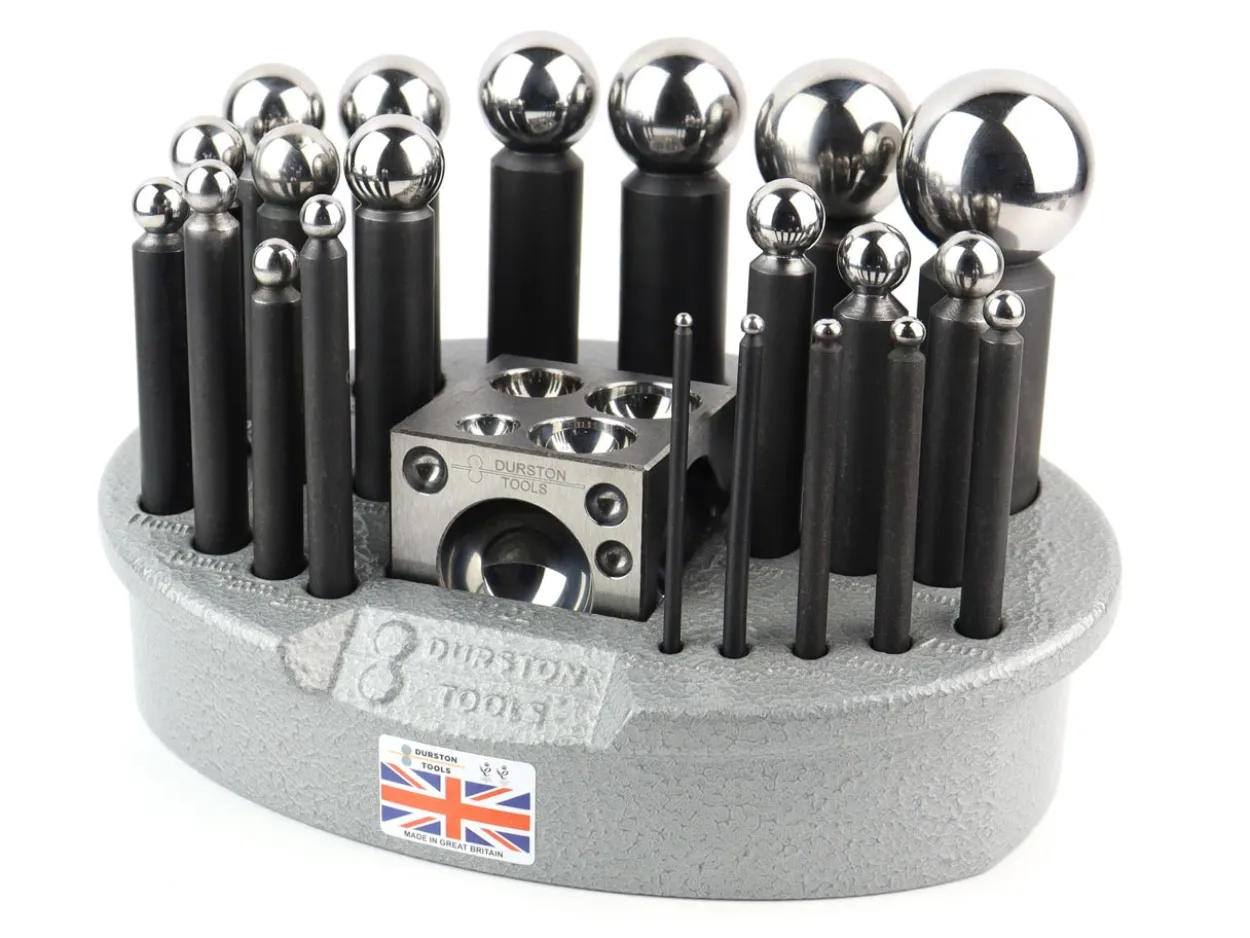 Durston 21 Piece Doming Set Including Square Block And Carry Case