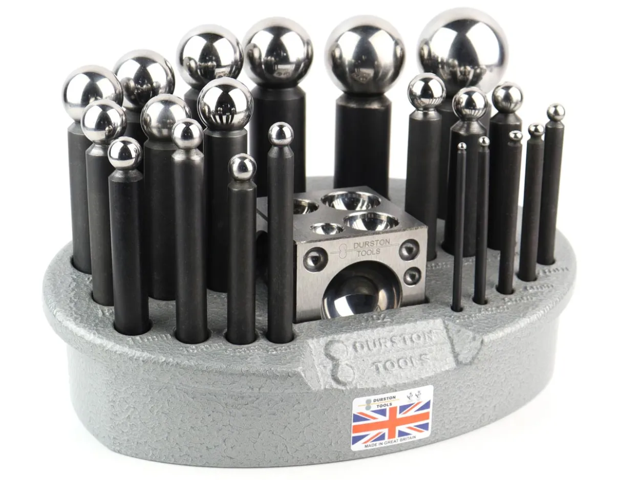 Durston 21 Piece Doming Set Including Square Block And Carry Case