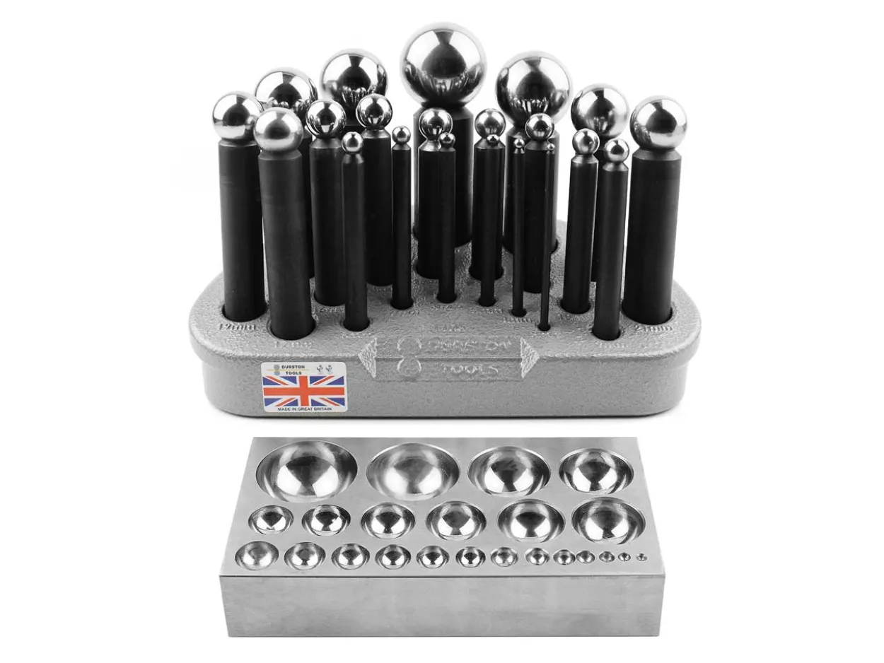 Durston 21 Piece Doming Set Including Flat Block And Carry Case