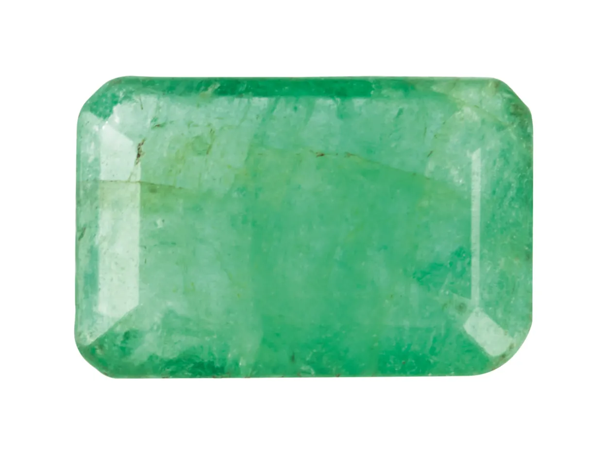 Emerald, Octagon, 6x4mm