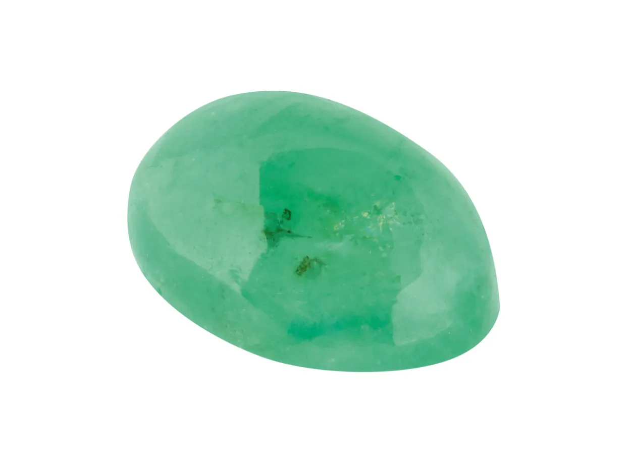 Emerald, Oval Cabochon, 6x4mm