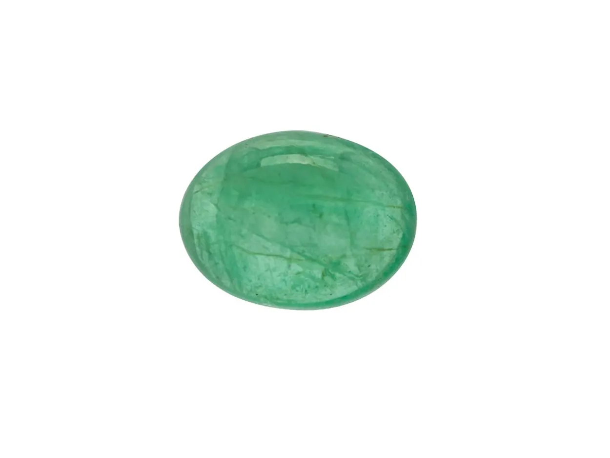 Emerald, Oval Cabochon, 8x6mm