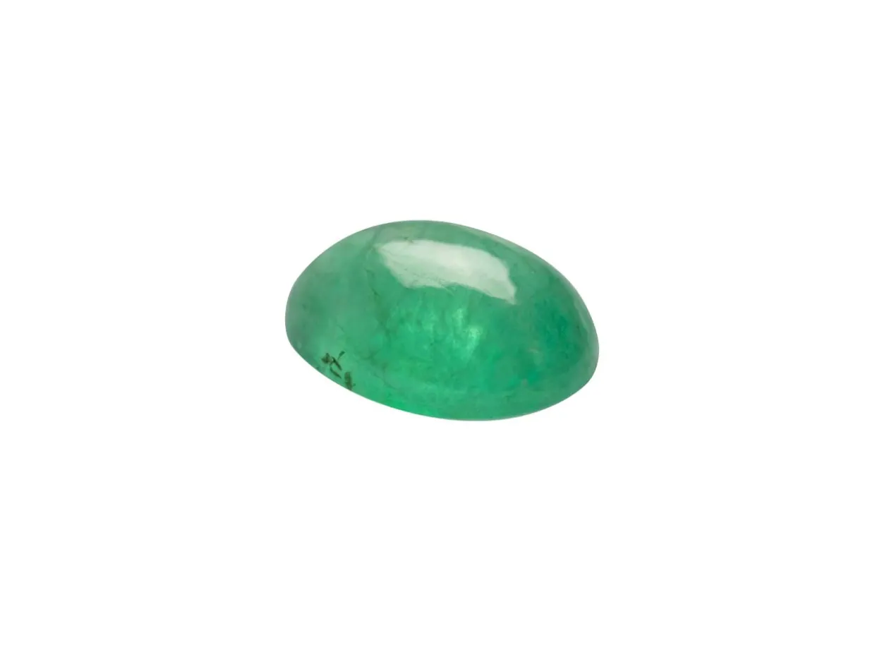 Emerald, Oval Cabochon, 8x6mm
