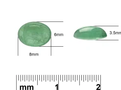 Emerald, Oval Cabochon, 8x6mm
