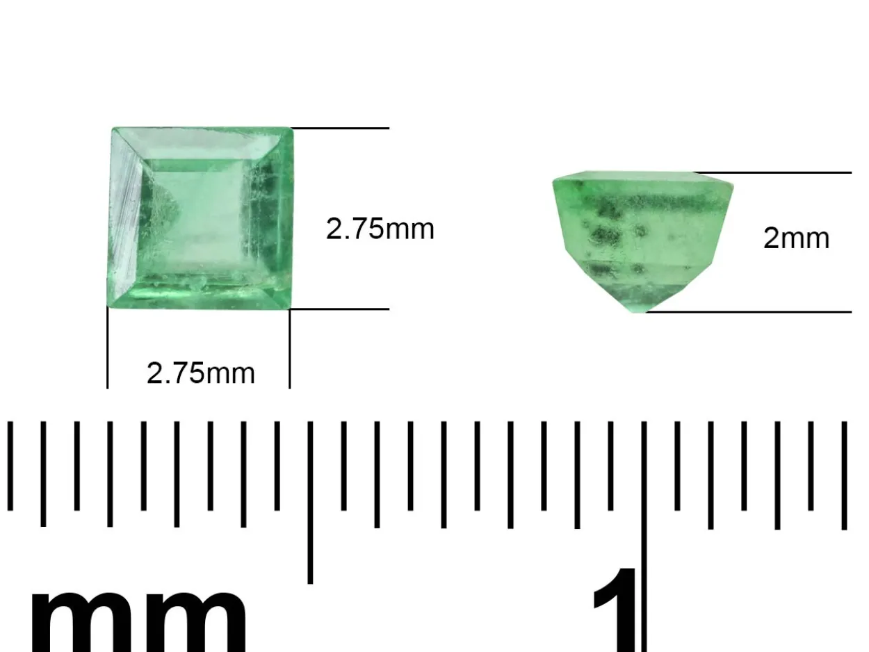 Emerald, Square, 2.75mm