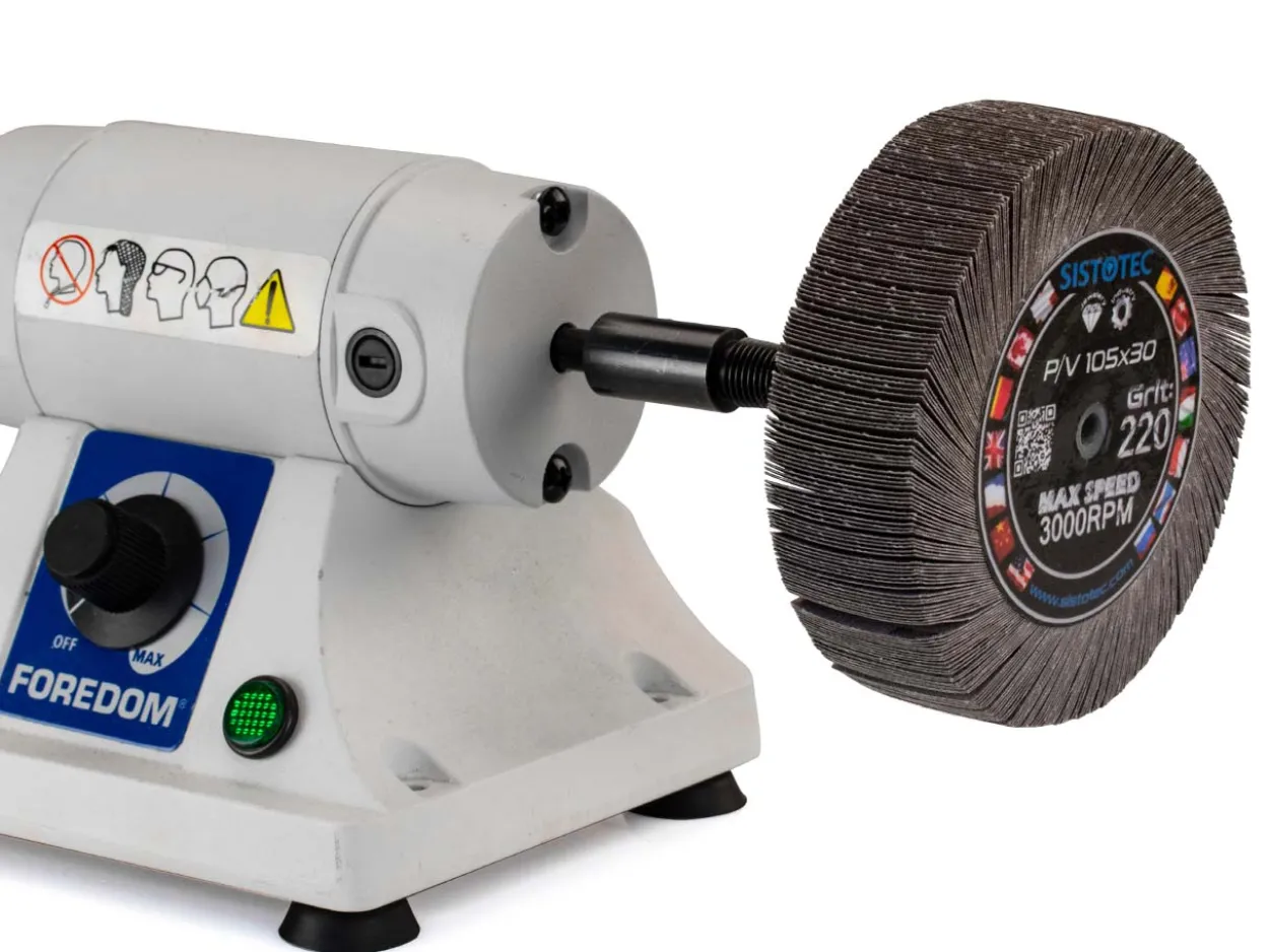 Emery Flap Wheel, 220 Grit, 105mm/4"