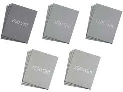 Emery Paper. Fine Grits 800, 1000, 1200, 1500 And 2000, Pack of 15
