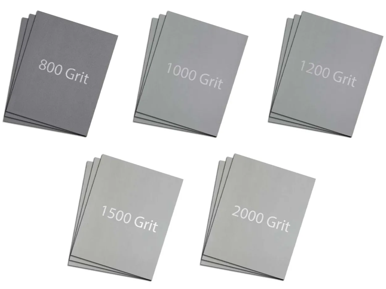 Emery Paper. Fine Grits 800, 1000, 1200, 1500 And 2000, Pack of 15
