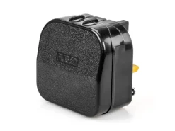 Eu Cee Round 2 Pin Plug To UK 3 Pin Plug Converter