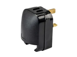 EU Shucko Round 2 Pin Plug To UK 3 Pin Plug Converter