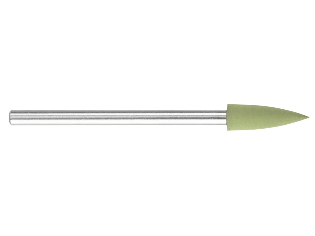 Eveflex Rubber Cone Burr, 804, Green, Fine Grit, 12 X 4.3mm