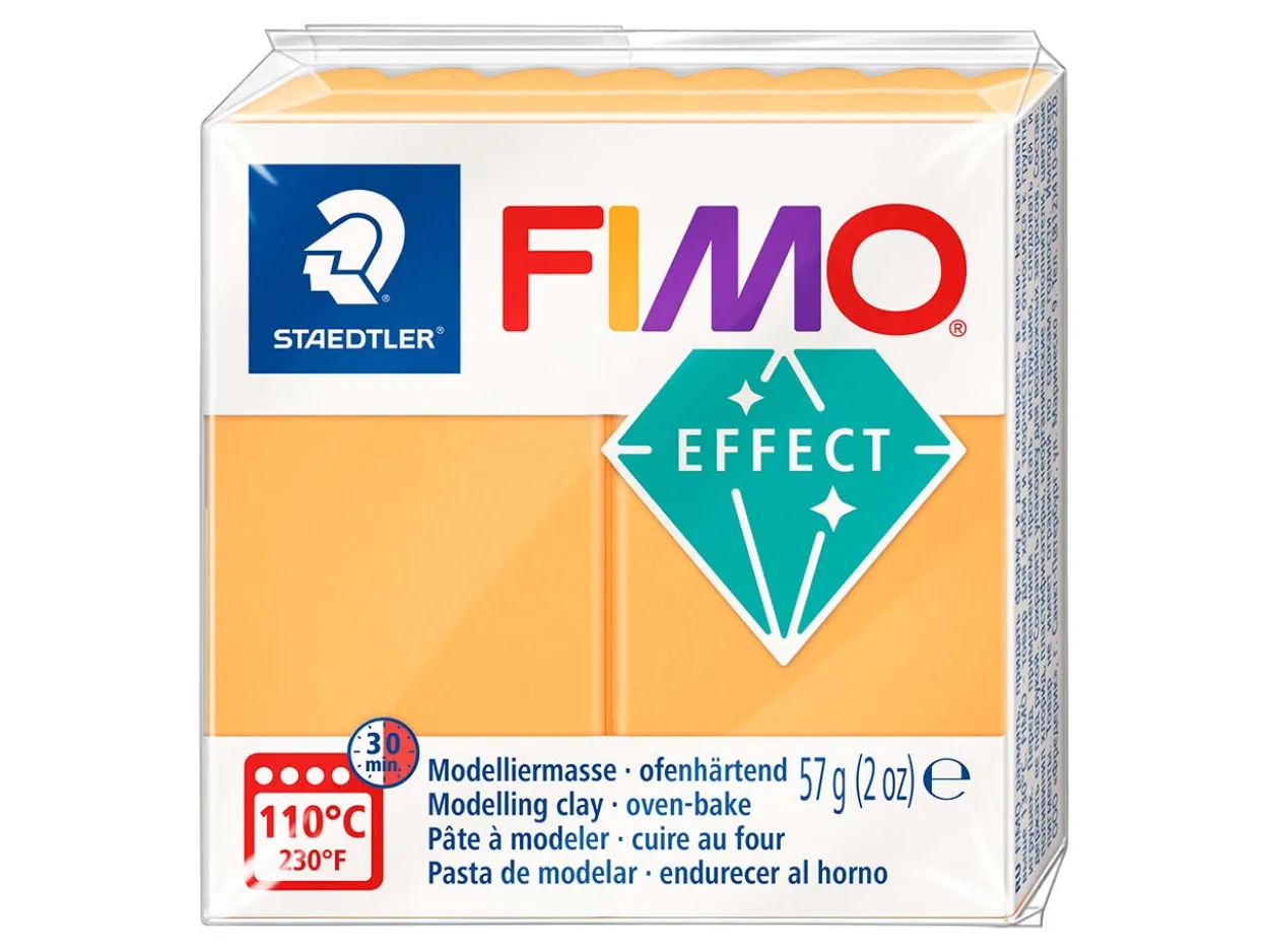 Fimo Effect Neon Orange 57g Polymer Clay Block Fimo Colour Reference 401