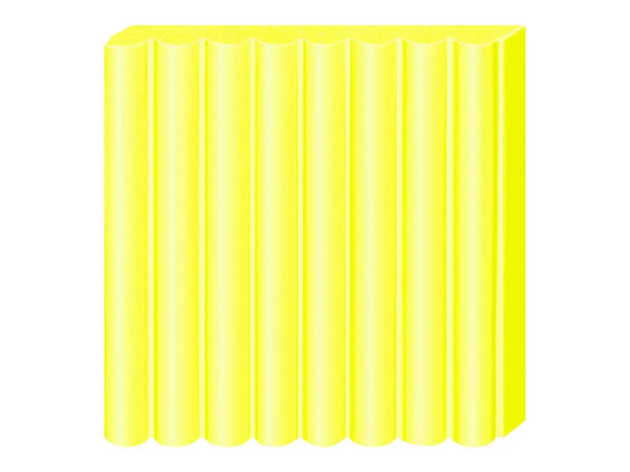 Fimo Effect Neon Yellow 57g Polymer Clay Block Fimo Colour Reference 101