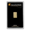 Fine Gold Bar 2.5g Stamped H+M Card Design