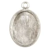 Fine Silver Pendant Cpm79 1.50mm Fully Annealed, Framed Oval Blank 16mm X 20mm, 100% Recycled Silver