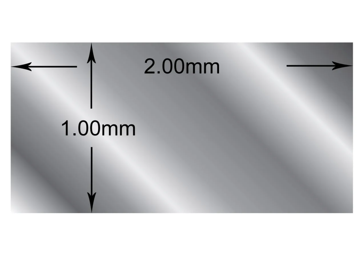 Fine Silver Rectangular Wire 2.00mm X 1.00mm Fully Annealed, 100% Recycled Silver