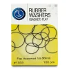 Flat Rubber Gaskets For Watches, 14 To 30mm Sizes, Pack of 100