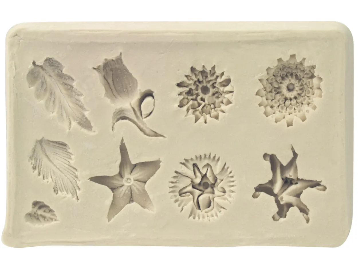 Flexible Clay Mould Sculptural Flowers