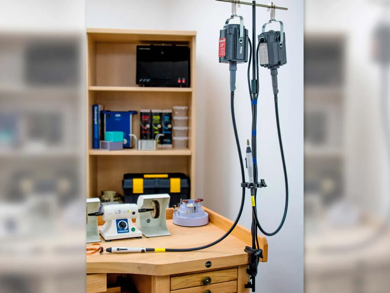 Foredom Double Hanging Motor Stand With Mounting Clamp