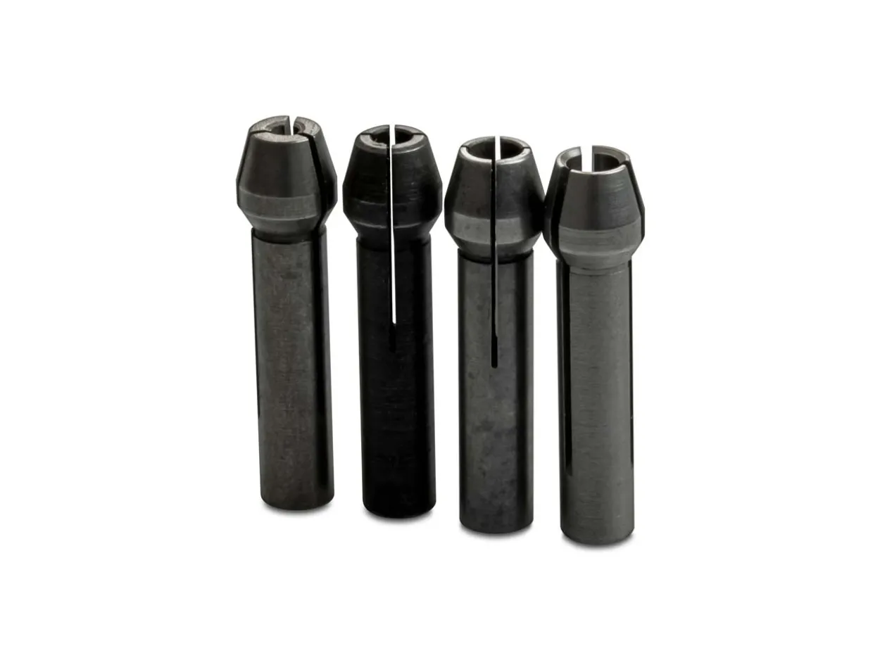 Foredom Set Of 4 Replacement Collets For H.8, H.8sj, H.28, H.28sj Sizes 1.58mm, 2.35mm, 3.18mm And 3mm