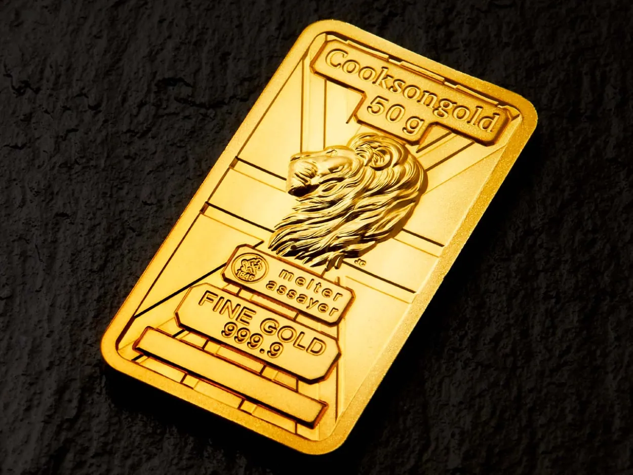 50g Fine Gold Bar 999.9 - High Relief Lion's Head Collection Serialised