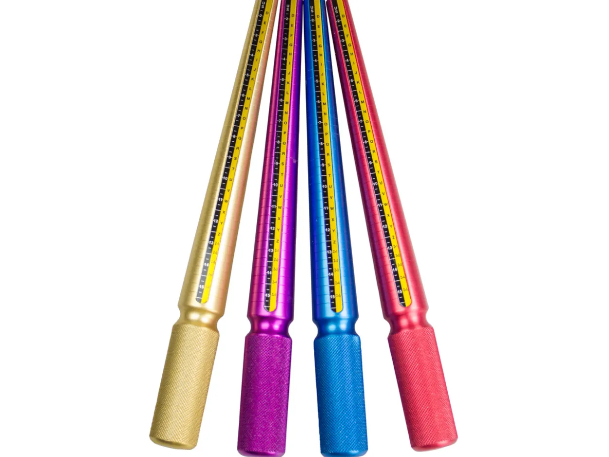 Gold Aluminium Ring Stick British Ring Sizes D - Z+5