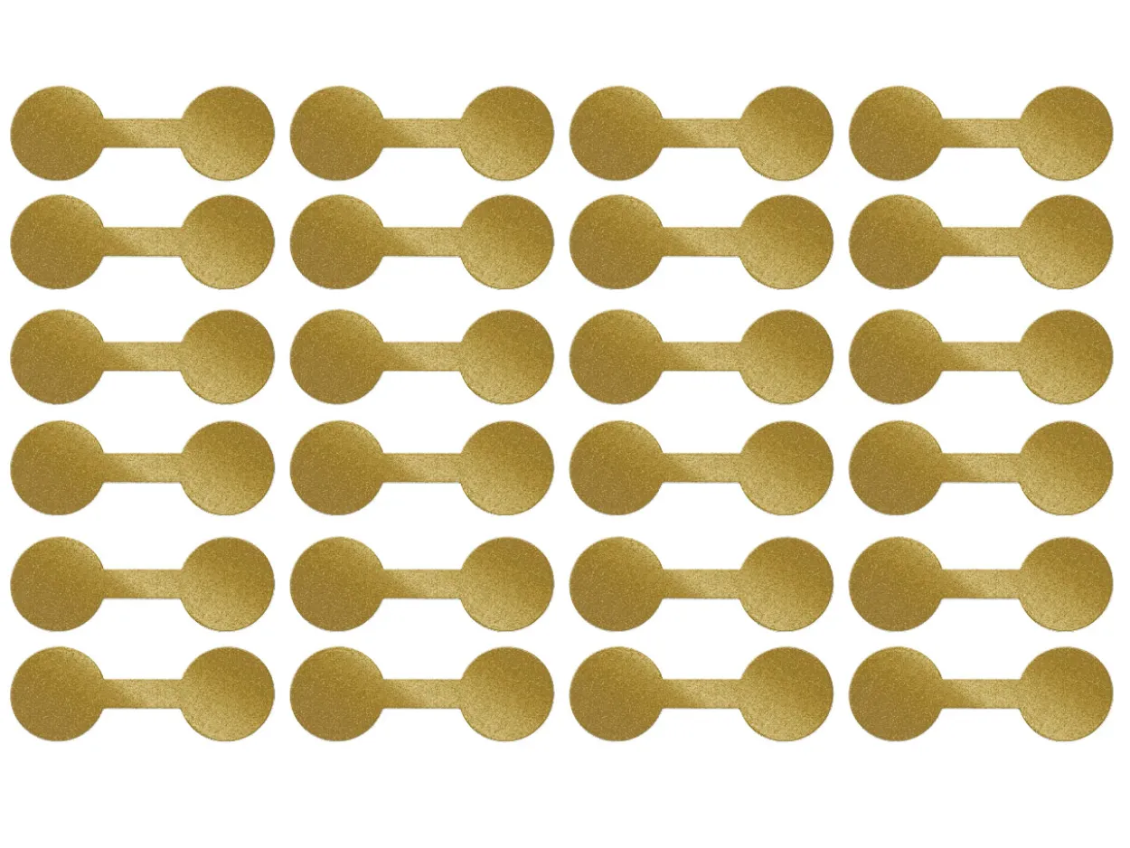 Gold Dumbbell Jewellery Labels Pack of 144 12mm X 35mm