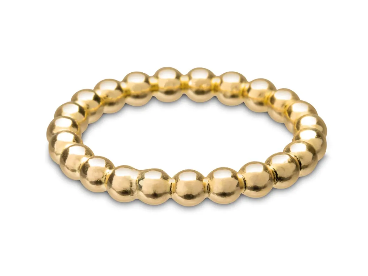 Gold Filled Beaded Ring 3mm Size K