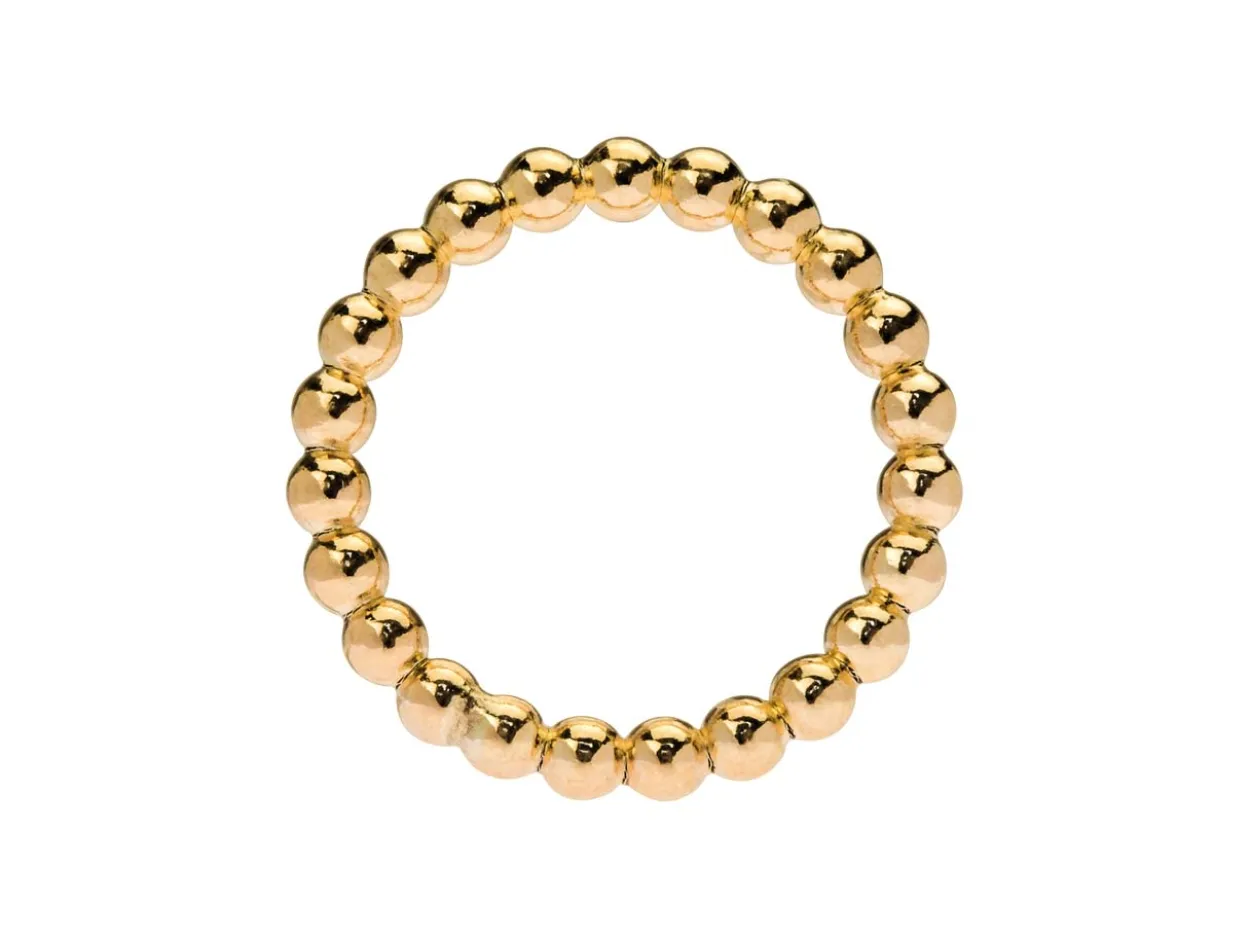 Gold Filled Beaded Ring 3mm Size K