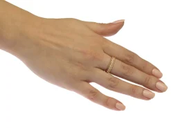 Gold Filled Beaded Ring 1.5mm Size M