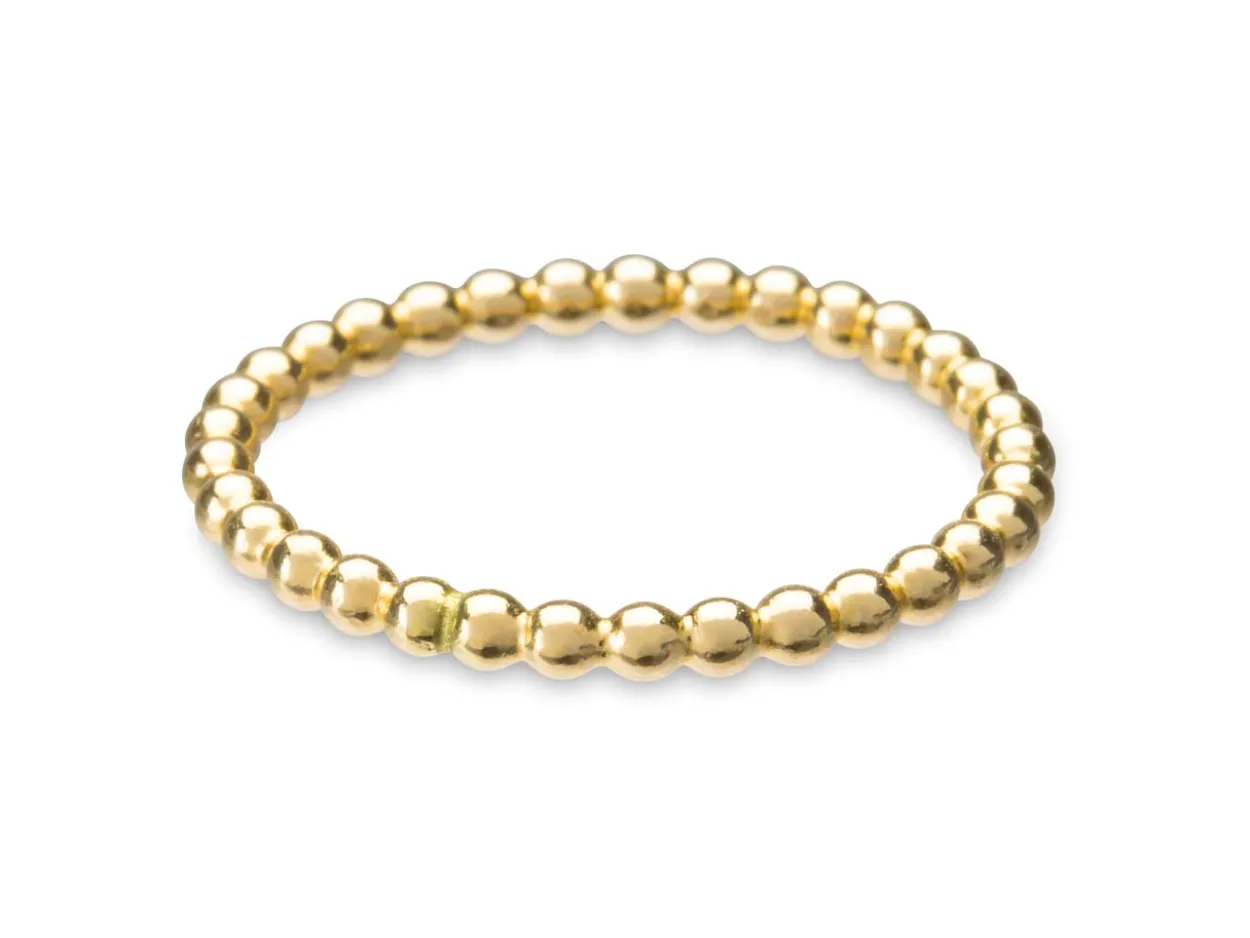 Gold Filled Beaded Ring 2mm Size M