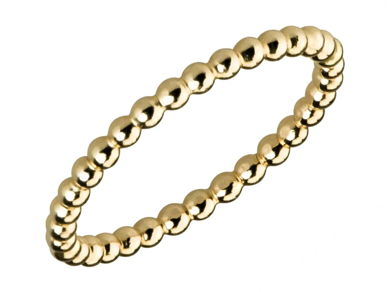 Gold Filled Beaded Ring 2mm Size M