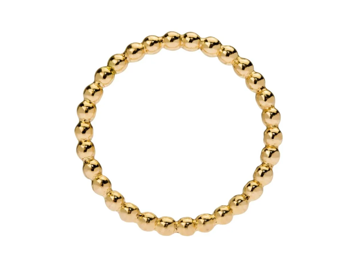 Gold Filled Beaded Ring 2mm Size M