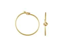 Gold Filled Beading Hoop Earring 15mm